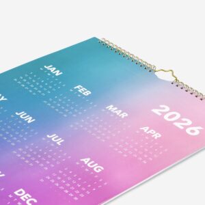 Pink monthly calendar for hanging - Image 3