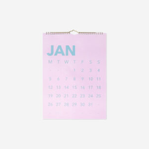 Pink monthly calendar for hanging - Image 2
