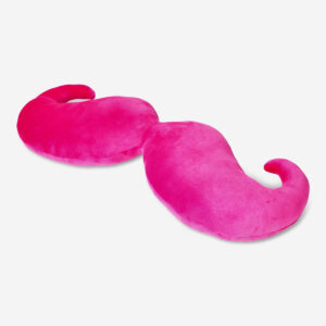 Pink moustache cushion - Image 2