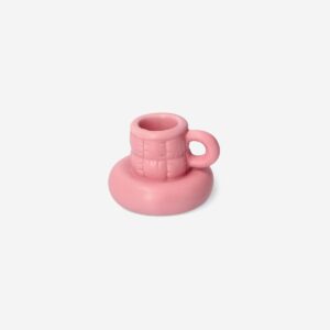 Pink mug shaped candle holder - Image 1