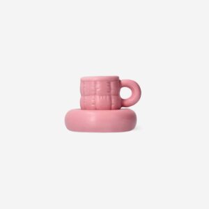 Pink mug shaped candle holder - Image 2