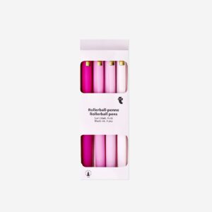 Pink rollerball pens with black ink - 4 pcs - Image 1