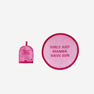 Round foldable fan - Pink - Image 2