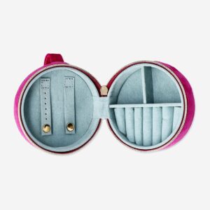 Pink velour jewellery box - Image 3