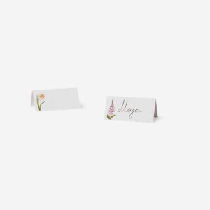 Place cards with flowers - 6 pcs - Image 3