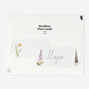 Place cards with flowers - 6 pcs