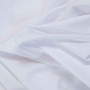 Plain Cotton Poplin Fabric - White - Image 1