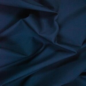 Plain Cotton Poplin Fabric - Navy - Image 1