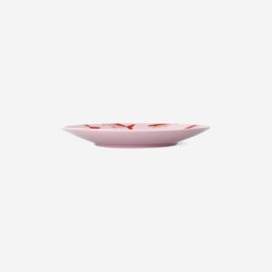 Plate with pink fish print - 20 cm - Image 3
