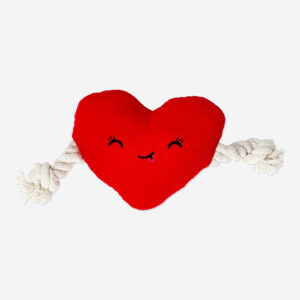 Plush heart pet toy