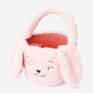 Plush pink bunny basket - Image 2