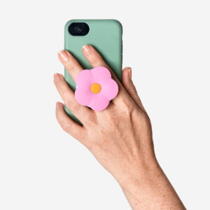 Pop out flower smartphone grip