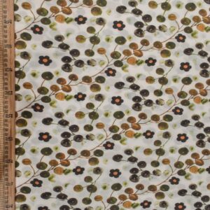 Printed Cotton Lawn Fabric - Olive - Image 2