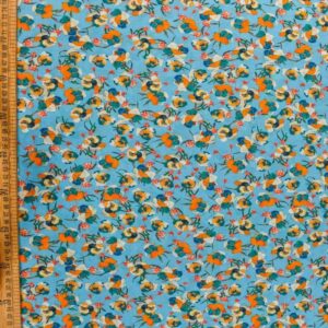 Printed Cotton Lawn Fabric - Spring Oranges - Image 2