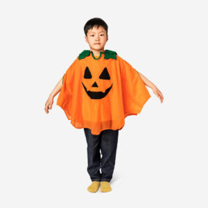 Pumpkin cape for kids - 4 to 8 years