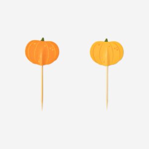 Pumpkin food picks - 8 pcs - Image 1