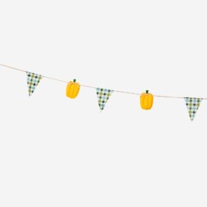 Pumpkin garland with checks - 300 cm - Image 1