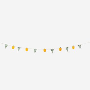 Pumpkin garland with checks - 300 cm - Image 2
