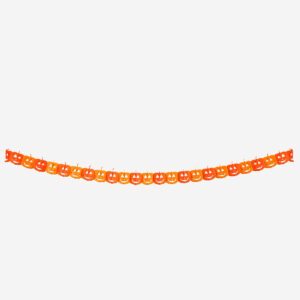 Pumpkin garland with happy faces - 300 cm - Image 2
