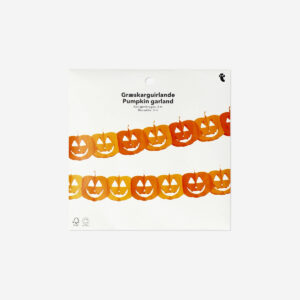 Pumpkin garland with happy faces - 300 cm - Image 3