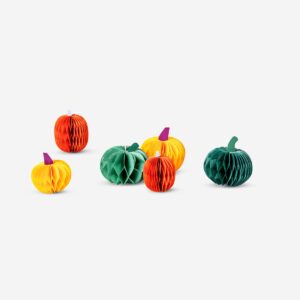 Pumpkin Paper Decorations - 6 pcs - Image 1