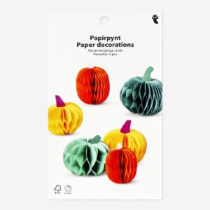 Pumpkin Paper Decorations - 6 pcs - Image 3