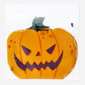 Pumpkin-Shaped Napkins - 16 pcs - Image 3