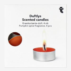 Pumpkin Spice Scented Tealights - 4 pcs - Image 1