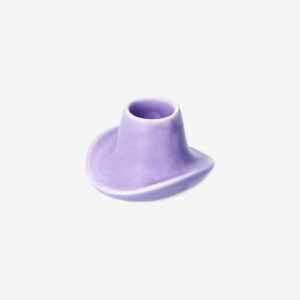 Purple cowboy hat candle holder - Image 1