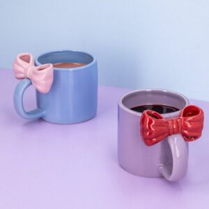 Purple mug with embossed bow - 300 ml - Image 1