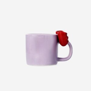 Purple mug with embossed bow - 300 ml - Image 3