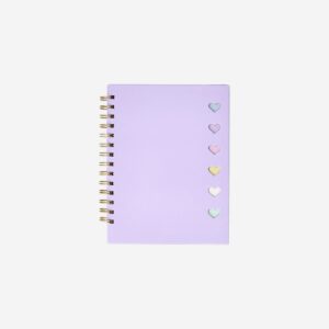 Purple notebook with ballpoint pen and sticky memos - Image 1