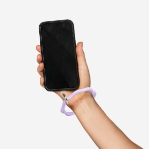 Purple phone charm with scalloped edges - Image 2