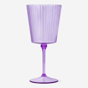 Purple plastic wine glass - 370 ml - Image 2