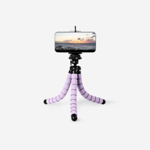 Purple smartphone tripod