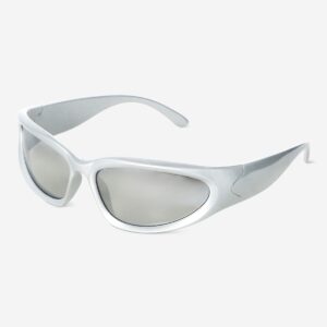 Racer sunglasses in silver - Image 2