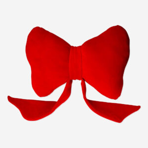 Red bow shaped cushion - Image 1