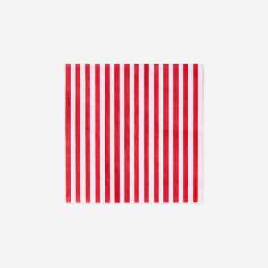 Red striped napkins - 16 pcs - Image 2