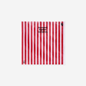 Red striped napkins - 16 pcs - Image 1
