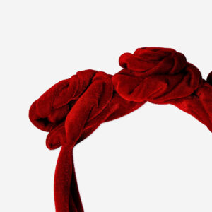Red velvet hairband - For adults - Image 3
