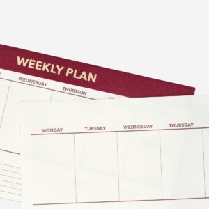Red weekly planner for desk - Image 3