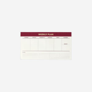 Red weekly planner for desk - Image 1