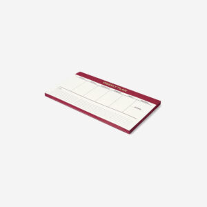 Red weekly planner for desk - Image 2