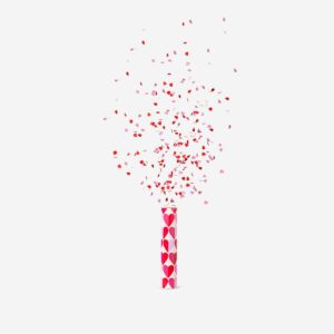 Reusable party popper with heart shaped confetti - Image 1