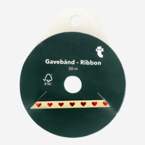 Ribbon with red foil hearts - 30 m - Image 2