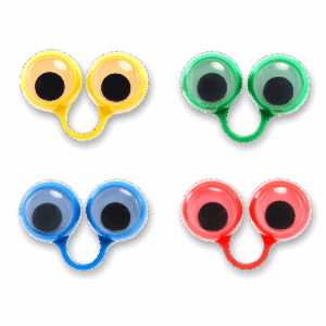 Rings with Rolling Eyes - 4 pcs - Image 1