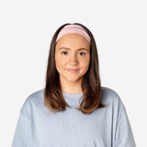 Rose and brown hairbands - 2 pcs