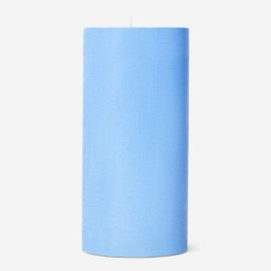 Rustic blue pillar candle - 12 cm - Image 2