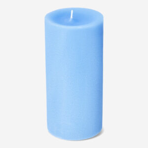 Rustic blue pillar candle - 12 cm - Image 1