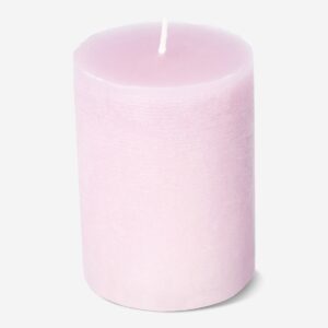 Rustic pink pillar candle - 8 cm - Image 1